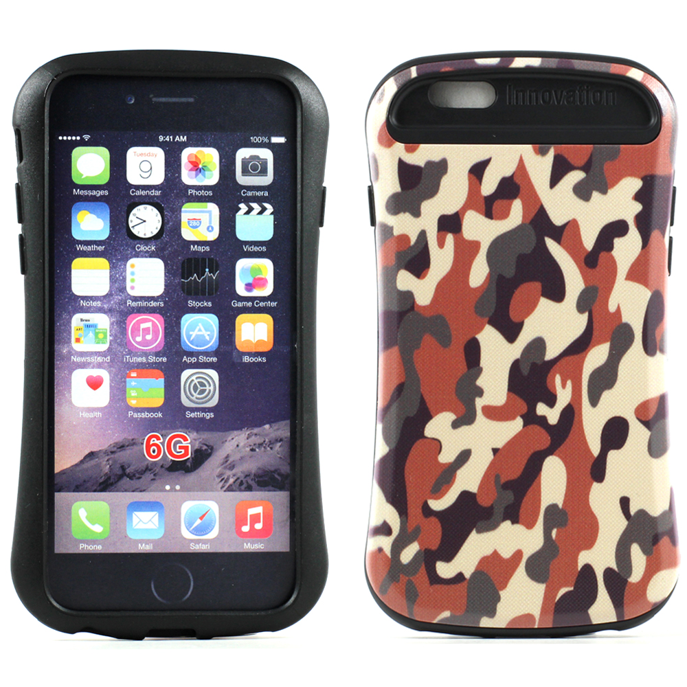 Apple iPhone 6 4.7 Design CANDY Shell Hybrid Case (Camouflage Brown)